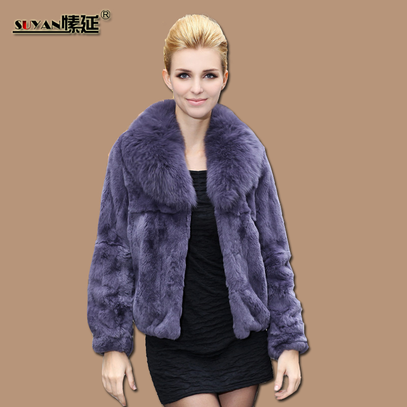 Free shipping 2012 rex rabbit hair fox fur female fur coat sy0585