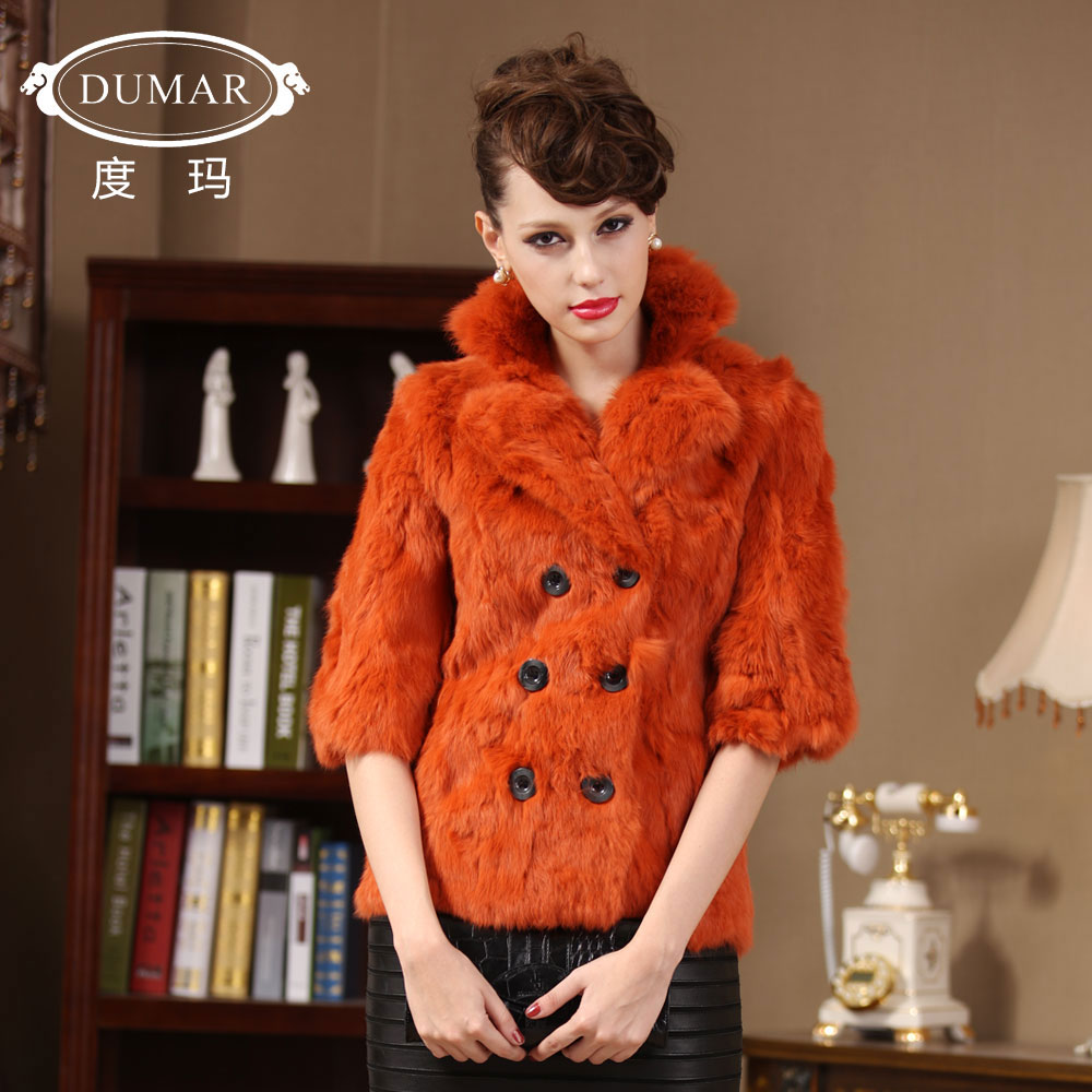 free shipping 2012 short design rabbit fur female fur coat fur pc0640