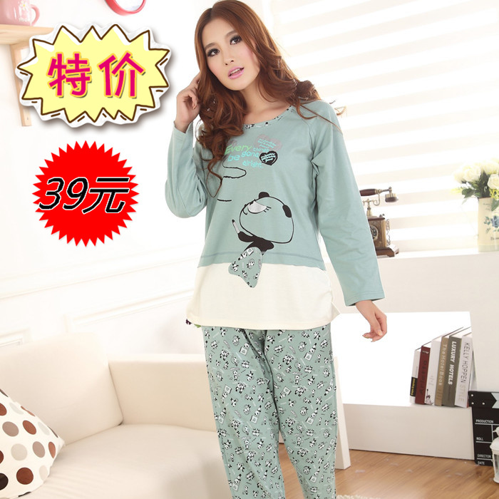 Free shipping 2012 sleepwear female autumn and winter long-sleeve female sleepwear female at home service lounge