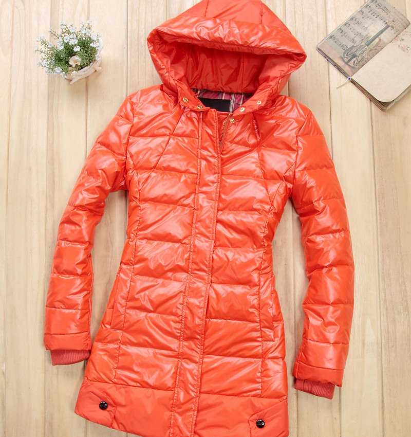 free shipping ! 2012 slim glossy medium-long women's with a hood youkuku down coat