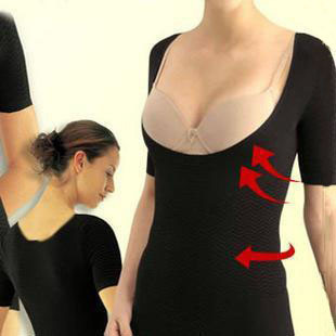 Free shipping! 2012 Slimming Shapers Fat burning Corselets thermal Half sleeve