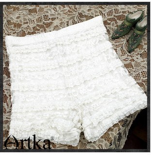 Free Shipping 2012 small vintage summer multi-layer lace basic skirt pants female shorts (Beige+Black+M/L)120921#24