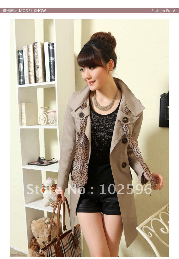 Free shipping .2012 spring and autumn women's slim double breasted long-sleeve trench outerwear silk scarf