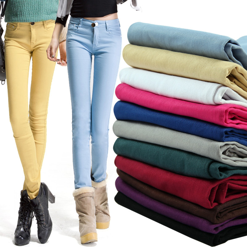 Free shipping 2012 Spring and summer plus size clothing pencil women's denim long trousers jeans women