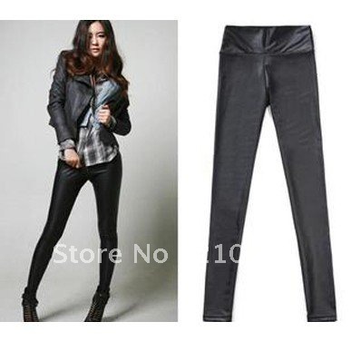 free shipping 2012 spring hot fashion leather design leggings one size leggings-03