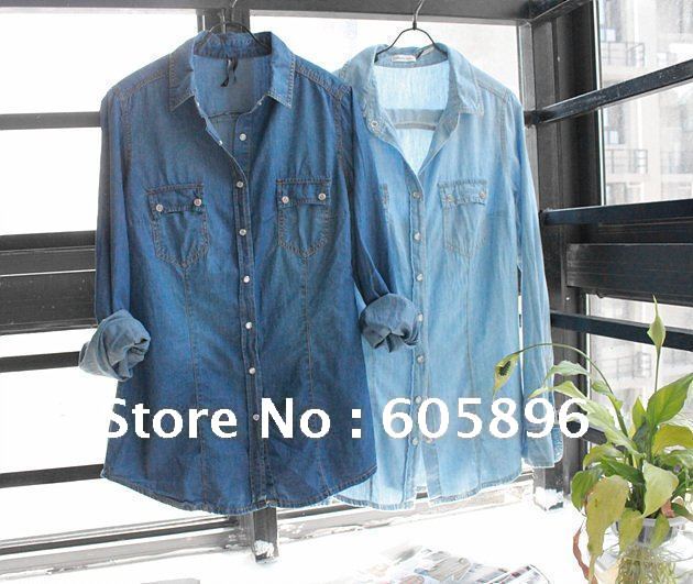 Free shipping- 2012 spring new-women's shirts/blouses2 styles ,each style has 2colors,S M L XL,high quality-western style