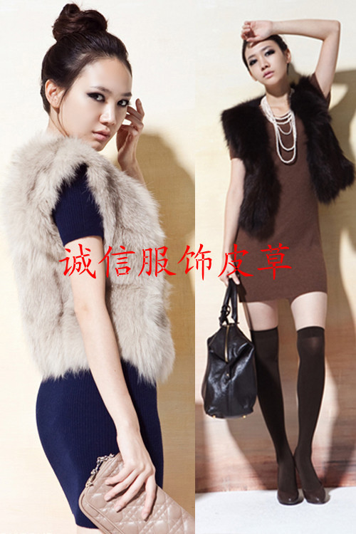 FREE SHIPPING! 2012 spring rabbit fur belt genuine leather vest women's fur vest