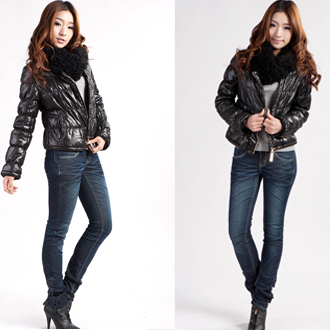 Free Shipping 2012 spring space cotton bamboo muffler scarf wadded jacket slim personality cotton-padded jacket