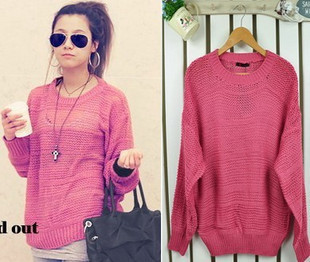 Free Shipping 2012 star Favorited Korean Stylish beautiful fishnet ladies' sweater (Average)121026#15