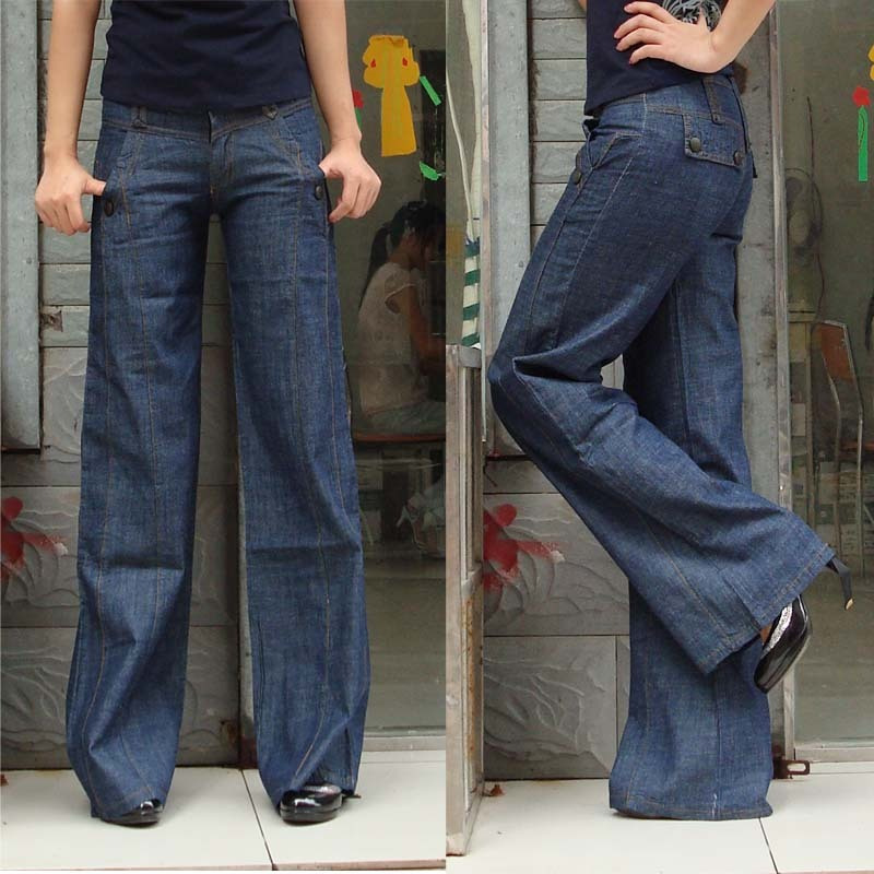 Free shipping ,2012 Star Style Loose Boot Cut Plus Size Fashion Dark Color Fashion Western Trousers,Wholesale,A655