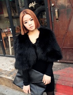 free shipping 2012 sty nda all-match elegant chromophous small cape faux outerwear vest