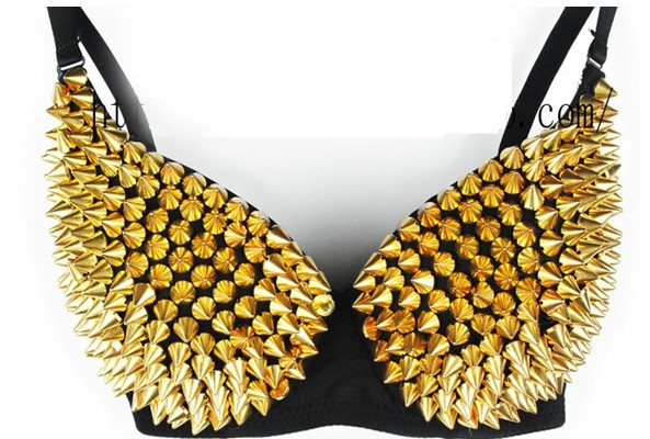 Free shipping 2012 Summer Beach Dance metal rivets bra underwear EF12063