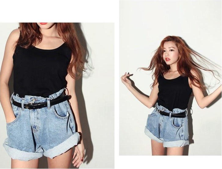 Free shipping 2012 Summer Best Sale Short Jeans, Ladies' Denim Ripped Casual Jeans Pants Shorts Cotton Washed Color Blue  H48