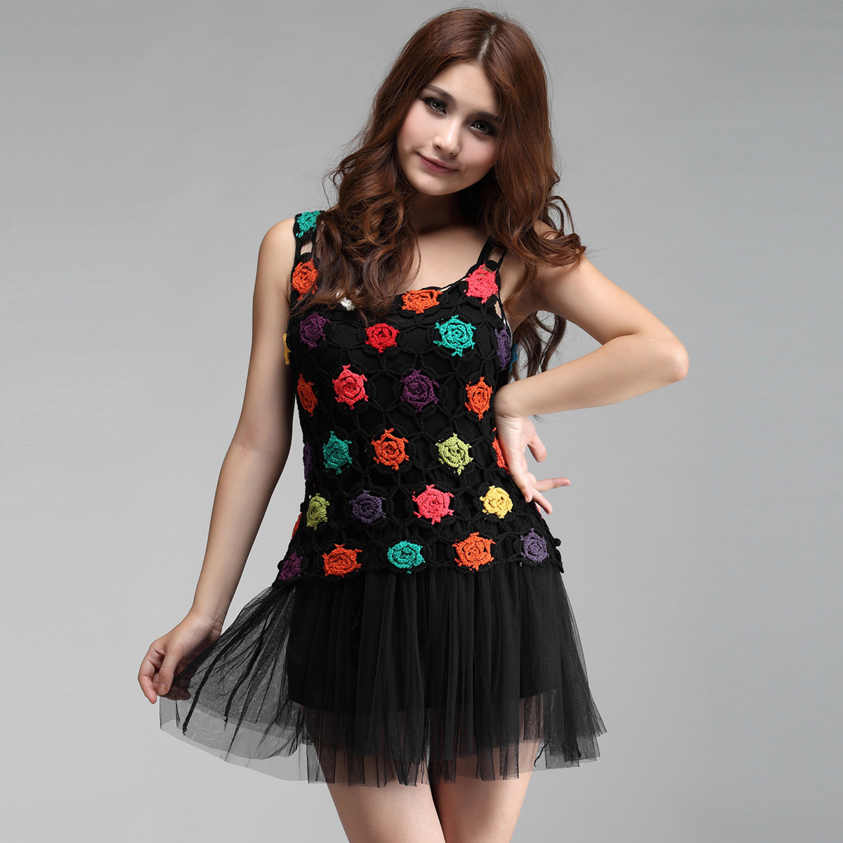 Free Shipping 2012 summer cutout handmade crochet decoration woven vest all-match woven vest