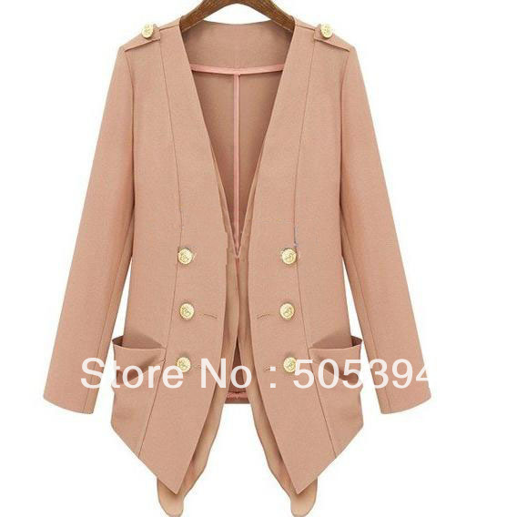 Free shipping 2012 Summer Double-breasted  Ladies'  Pink Black Trench Coat  CY0044