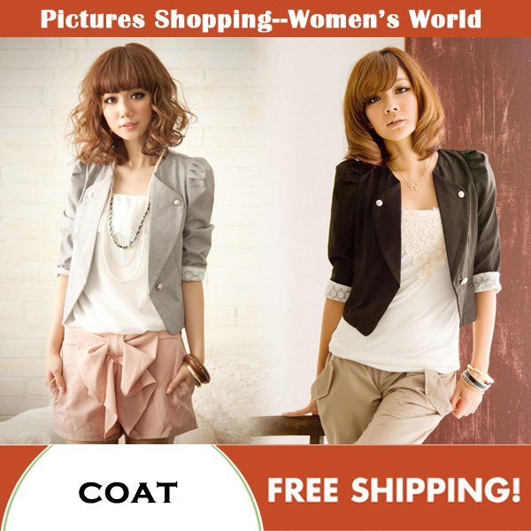 Free shipping!2012 summer new women/lady's coat lace princess half sleeve collarless outerwear