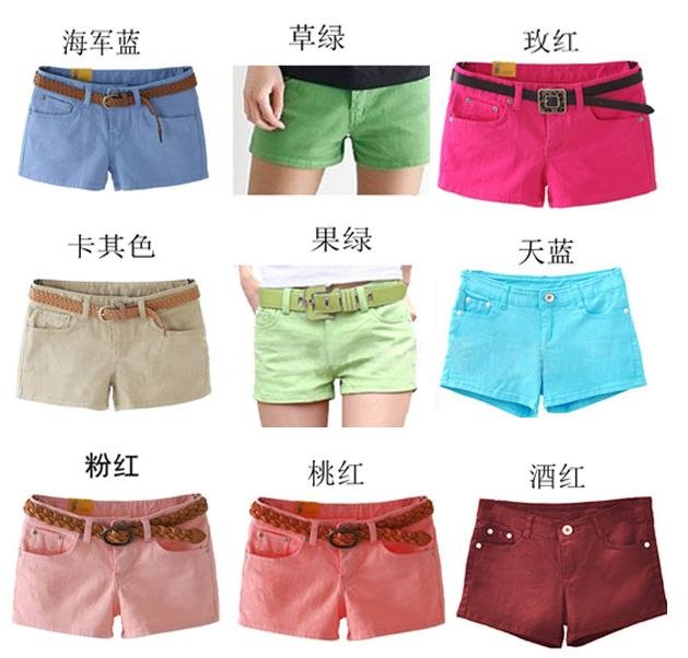 free shipping   2012 summer wear women's new color bull-puncher knickers