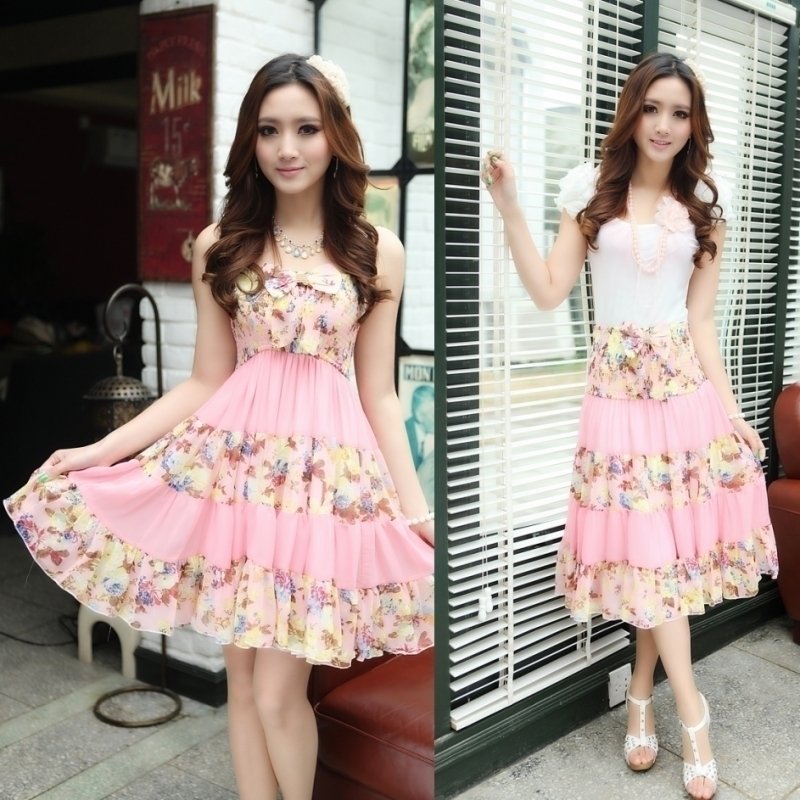 Free shipping-2012 summer Women bohemia chiffon one-piece dress elegant two ways dress