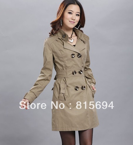 Free shipping 2012 the spring and autumn period and the new dress LiLing cultivate one's morality double breasted coat *