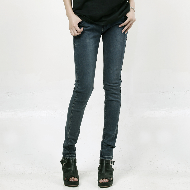 Free shipping, 2012 The trend of fashion women's fashion 100% cotton jeans, skinny pants, 1 color, 26~29sizes