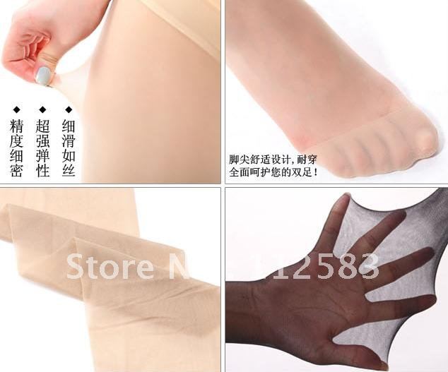 free shipping  2012   Ultra-thin tights resistance from silk invisible silk stockings female