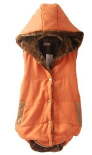 Free shipping 2012 vest female autumn and winter fashion Women with a hood casual cotton vest