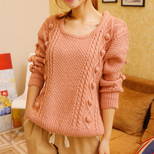 Free  shipping, 2012 vintage casual twisted sphere sweater