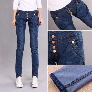 Free Shipping 2012 Winter Arrived Korean Women harem pants pencil Jeans casual long trousers 6610