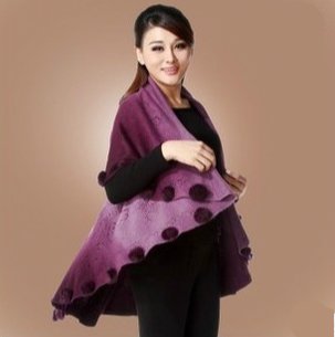 Free shipping 2012 winter coats women's cloak rabbit fur coats gradient colors/solid colors  free size-high quality