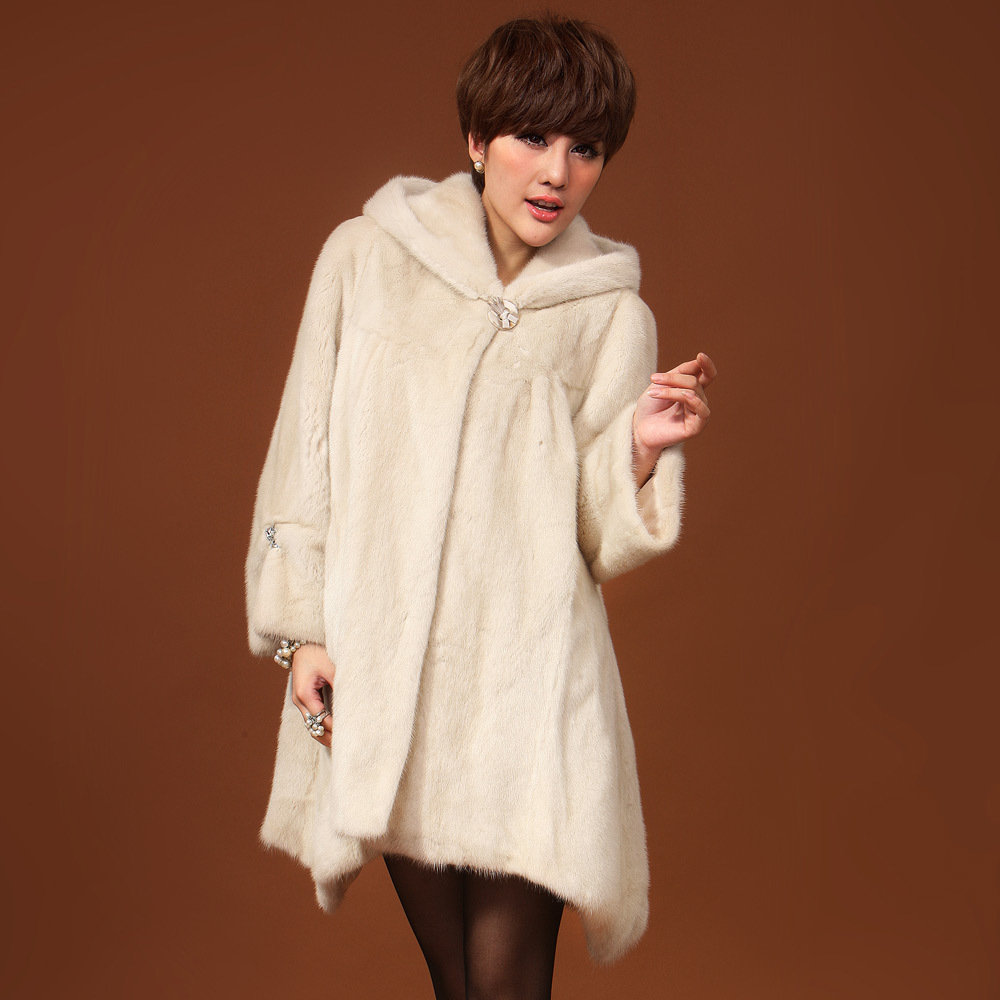 free shipping 2012 winter new arrival mink overcoat medium-long