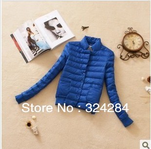 Free shipping 2012 winter new fashion light brief paragraph cultivate one's morality small female money down jacket 5 color