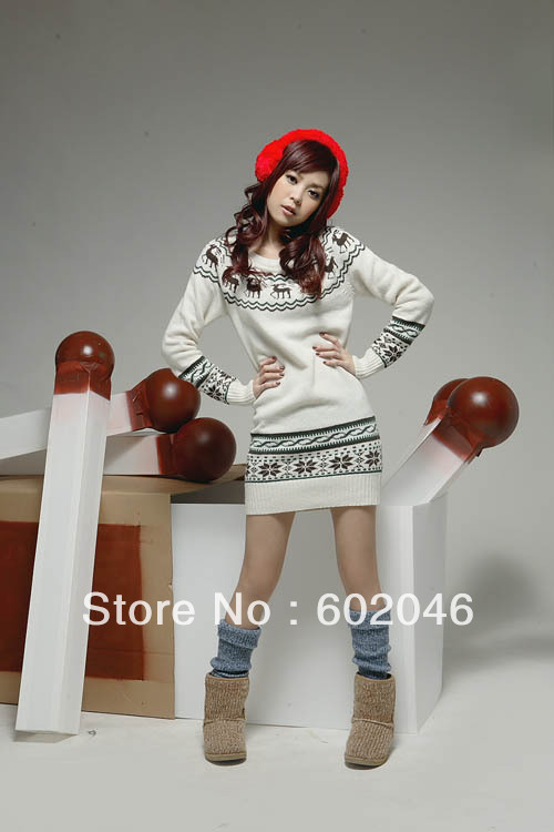 FREE SHIPPING 2012 WINTER NEW HOT SALE KOREAN LONG SLEEVED SWEATER RENDER UNLINED UPPER GARMENT OF FEMALE RECREATIONAL SWEATER