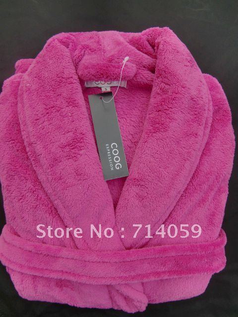 Free shipping 2012 Winter selling thickening coral fleece sleepwear Robe bathrobes for women Lovers bath clothes hotel Wholesale