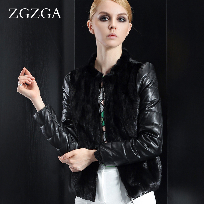 free shipping  2012 winter women's puff sleeve short design casual sheepskin mink fur coat