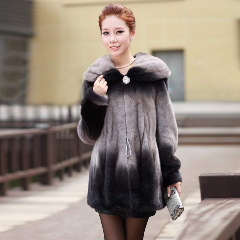 Free shipping 2012 women coat Limited edition ! nobility full leather mink fur overcoat d920