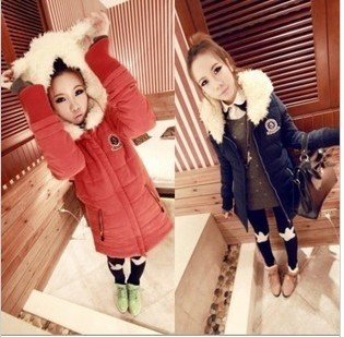 Free shipping  2012 Women Hitz coat thicker and long sections coat