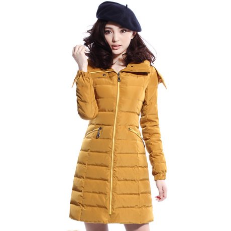 Free shipping 2012 Women new  down jacket slim body medium-long down coat 3 color size XS-3XL