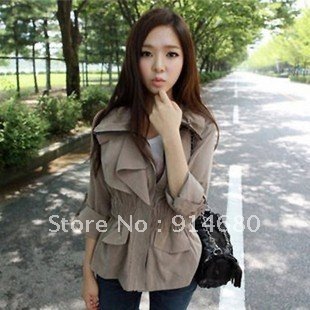 Free shipping!2012 women's all-match casual clothes slim waist slim  short jacket  wholesale Two color M L size