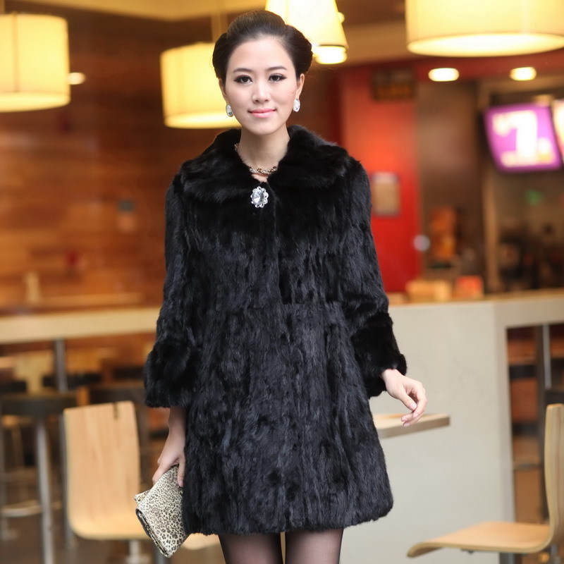 free shipping 2012 women's down coat 9.25 large luxury mink marten overcoat mink fight mink outerwear fur c874 women down jacket