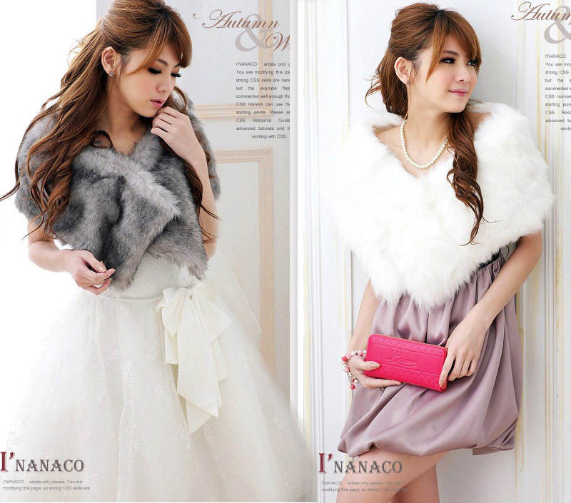 Free shipping , 2012 Women 's Elegant Party Faux Fur Coats , Ladie's Dress Shawls , Wholesale ,A548