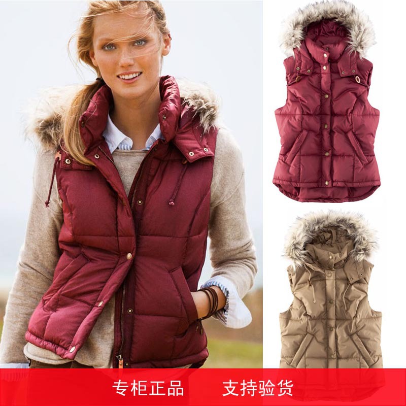 Free shipping 2012hm autumn and winter clothes military cotton vest cotton vest Women with a hood vest 3