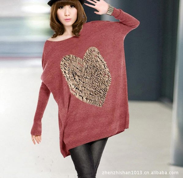 free shipping,2012New Arrival Korean Free Size,"Love" Lace,Women's Pullover Sweaters/Knitwear/Ladies' Knitted Sweater