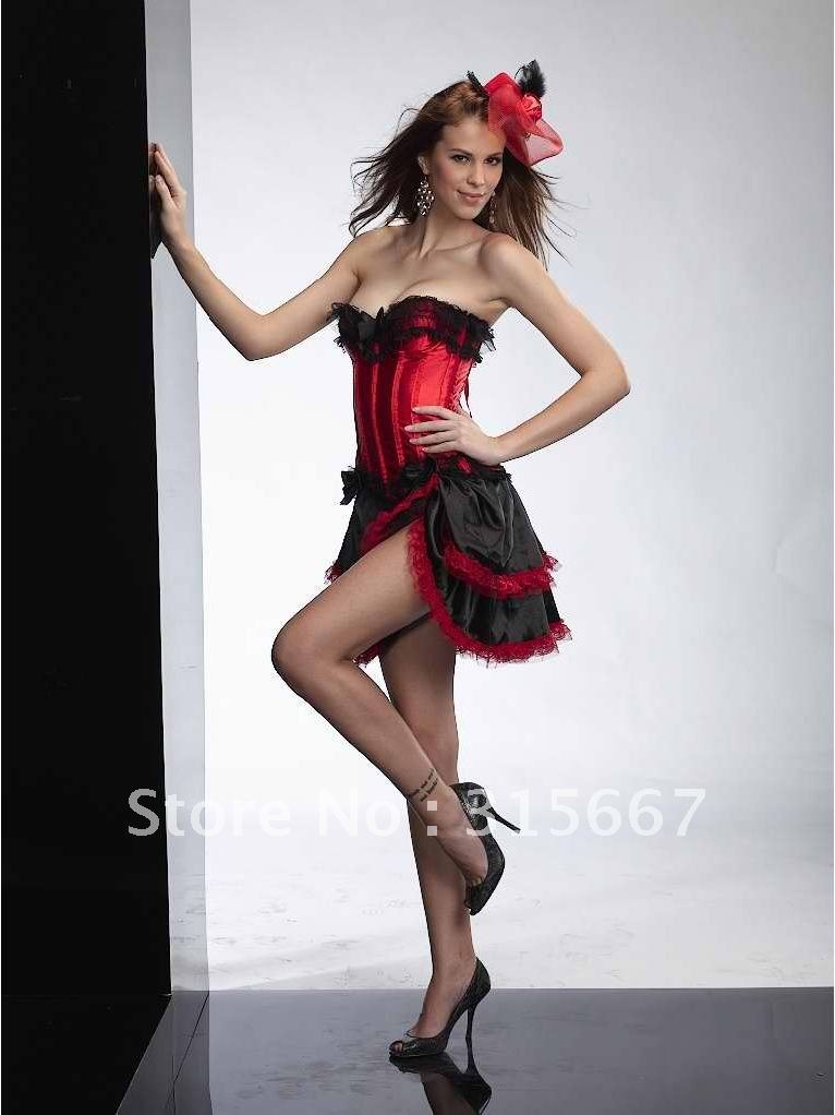 free shipping 2012new design,1 set with corset&skirt wholesale Best quality corset,lingerie,bustier ,nice color,