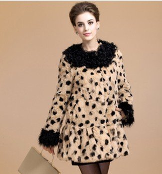 Free shipping,2012Rabbit hair fur coat