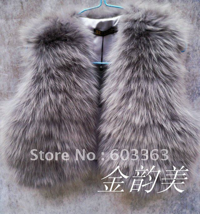 free shipping 2012wholesale-NEW Special,South Korea SZ/SZ154 luxury fur vest,fox fur vest,,women's real fox fur vest.