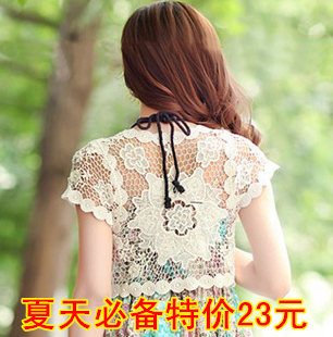 free shipping 2013 all-match cutout sweater small vest coat small cape shrug travel ! short