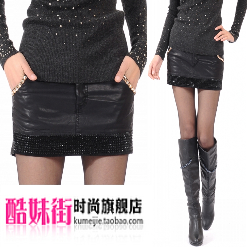 free shipping 2013 autumn and winter fashion sexy PU women's leather culottes leather skorts leather shorts PU