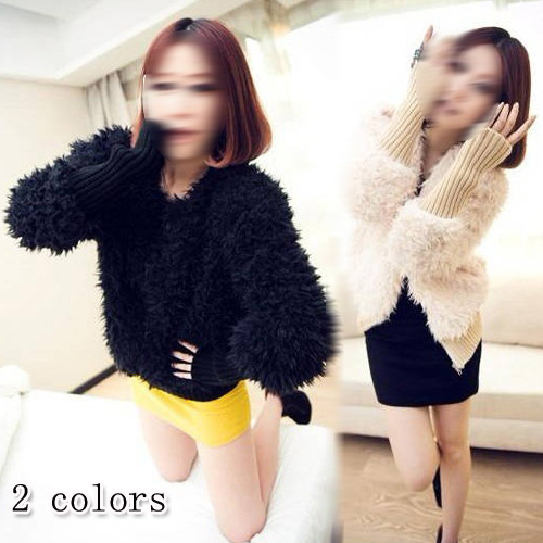 Free Shipping 2013 autumn and winter women 68289 plush o-neck long-sleeve cardigan outerwear wholesale