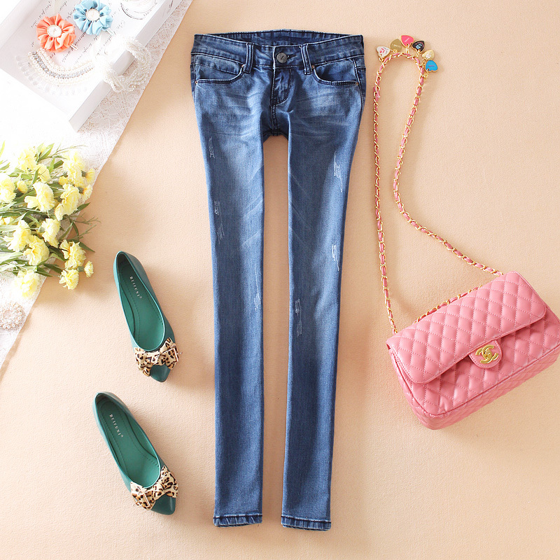 Free Shipping, 2013 autumn female trousers elastic skinny jeans female legging pencil pants