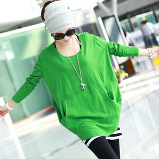 free shipping 2013 autumn maternity clothing autumn maternity long-sleeve top t-shirt fashion loose maternity t-shirt